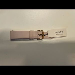 Fossil 22mm Watch Strap in Blush Pink Suede